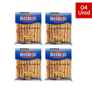 Bolacha Folheada Doce Massas Jucuru Kit 04 Unidades