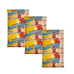Kit 03 Biscoito 3 De Maio Água e Sal